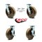 Service Caster 8 Inch High Temp Phenolic Caster Set with Roller Bearings 2 Swivel Lock 2 Brake SCC-30CS820-PHRHT-BSL-2-TLB-2 - alternate 7